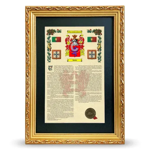 Santa Deluxe Armorial Framed - Gold