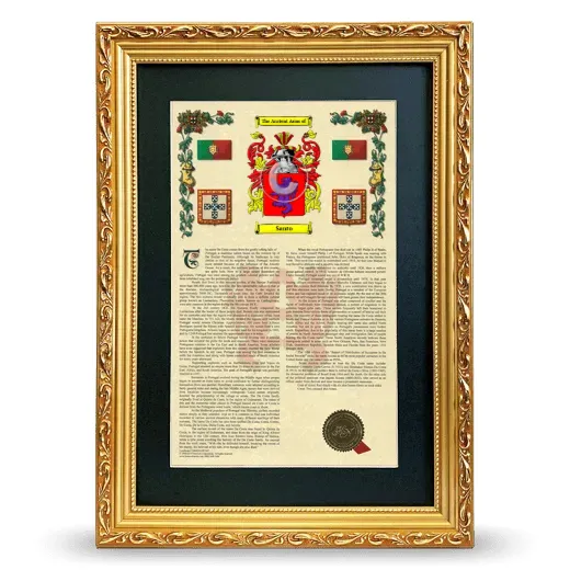Santo Deluxe Armorial Framed - Gold