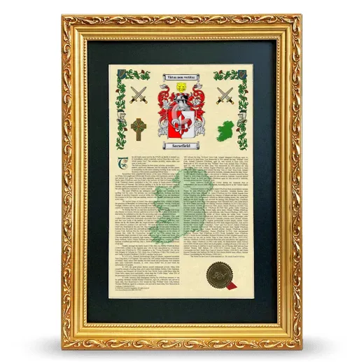 Sarsefield Deluxe Armorial Framed - Gold