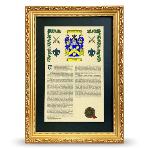 Savard Deluxe Armorial Framed - Gold