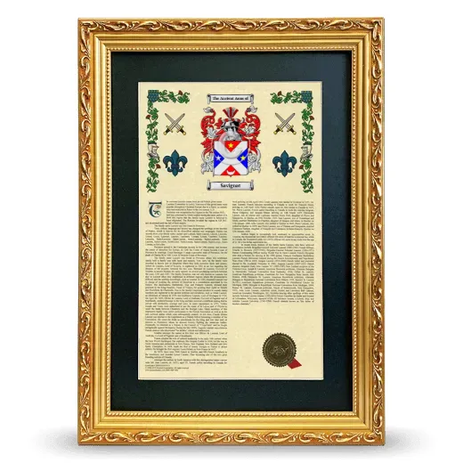 Savignat Deluxe Armorial Framed - Gold