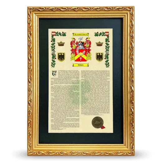 Schatz Deluxe Armorial Framed - Gold