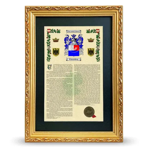 Schaumberg Deluxe Armorial Framed - Gold
