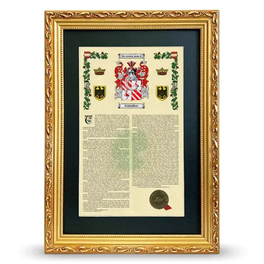 Schindlers Deluxe Armorial Framed - Gold