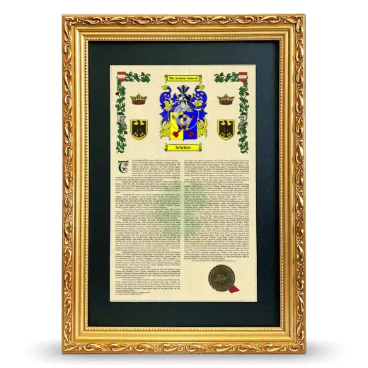 Schriner Deluxe Armorial Framed - Gold