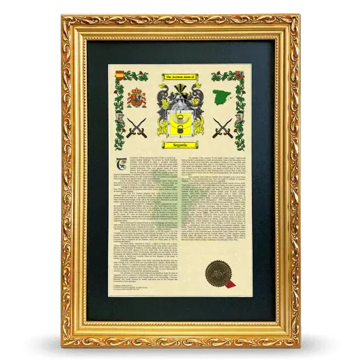 Segovia Deluxe Armorial Framed - Gold