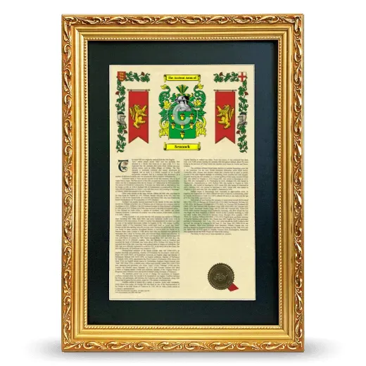 Sennock Deluxe Armorial Framed - Gold