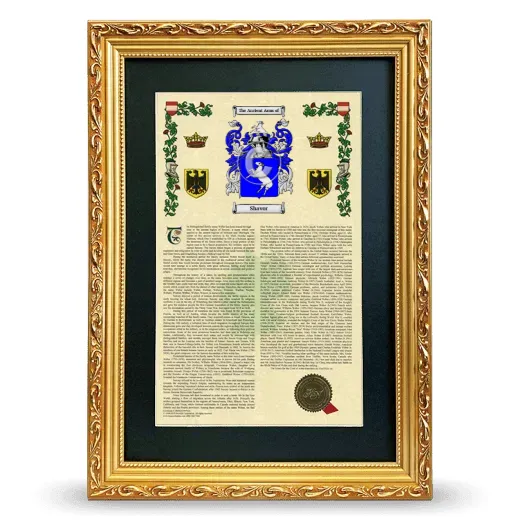 Shavor Deluxe Armorial Framed - Gold