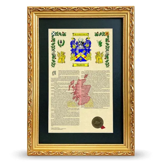 Shepherds Deluxe Armorial Framed - Gold
