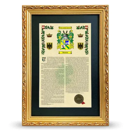Shramm Deluxe Armorial Framed - Gold