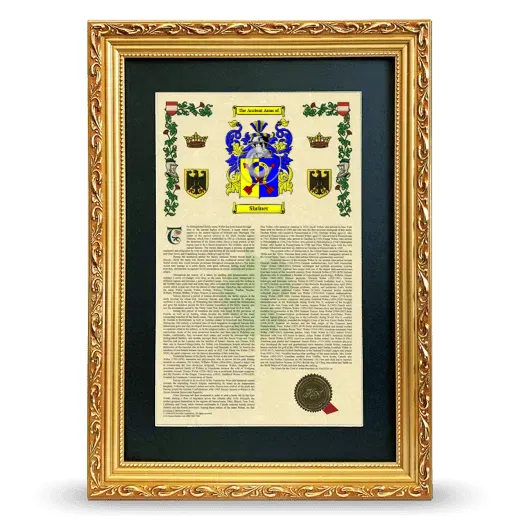 Shriner Deluxe Armorial Framed - Gold