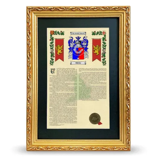 Sibeley Deluxe Armorial Framed - Gold