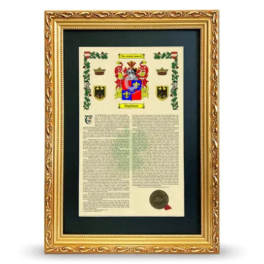 Siegelman Deluxe Armorial Framed - Gold
