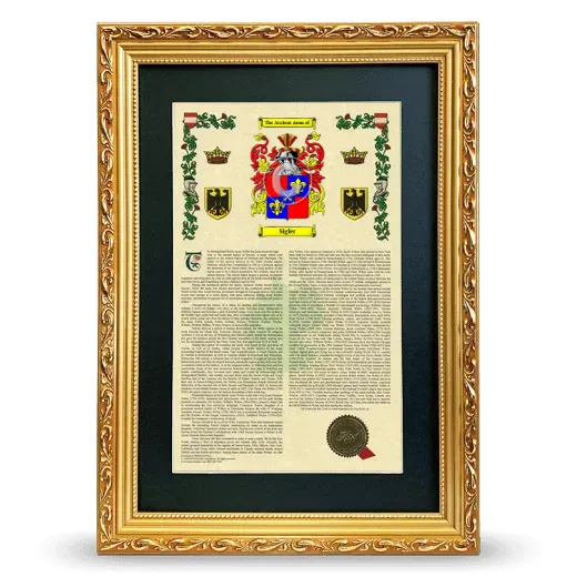 Sigler Deluxe Armorial Framed - Gold