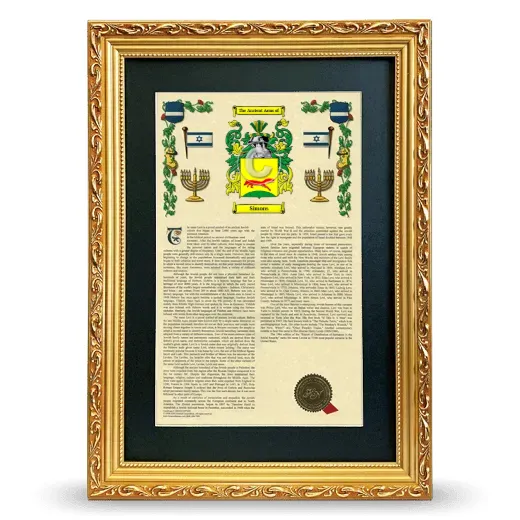 Simons Deluxe Armorial Framed - Gold