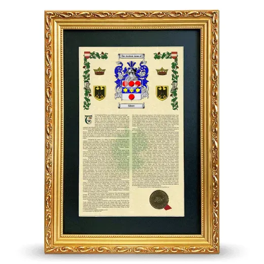 Siver Deluxe Armorial Framed - Gold