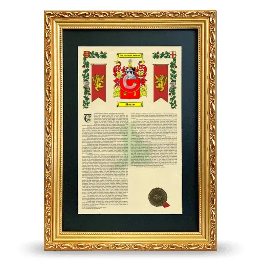 Skerne Deluxe Armorial Framed - Gold