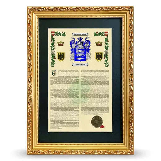 Sommerfeld Deluxe Armorial Framed - Gold