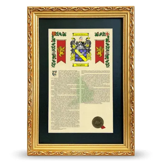 Staughton Deluxe Armorial Framed - Gold