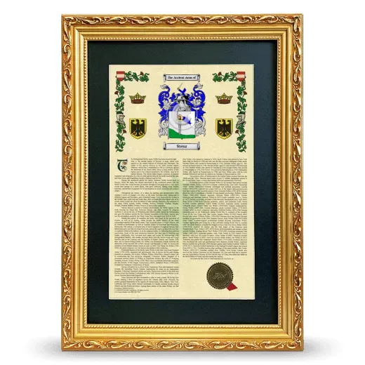 Stenz Deluxe Armorial Framed - Gold
