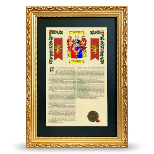 Stoneback Deluxe Armorial Framed - Gold