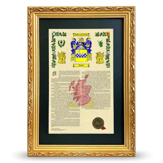 Stuert Deluxe Armorial Framed - Gold