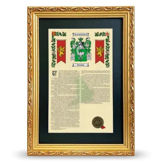 Susanna Deluxe Armorial Framed - Gold