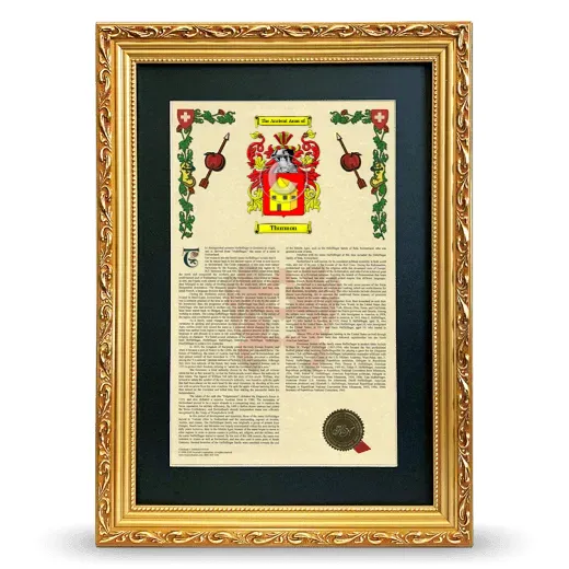 Thurmon Deluxe Armorial Framed - Gold