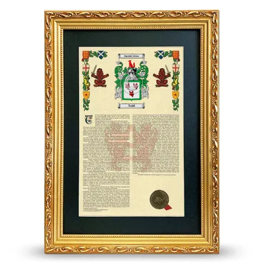 Todd Deluxe Armorial Framed - Gold