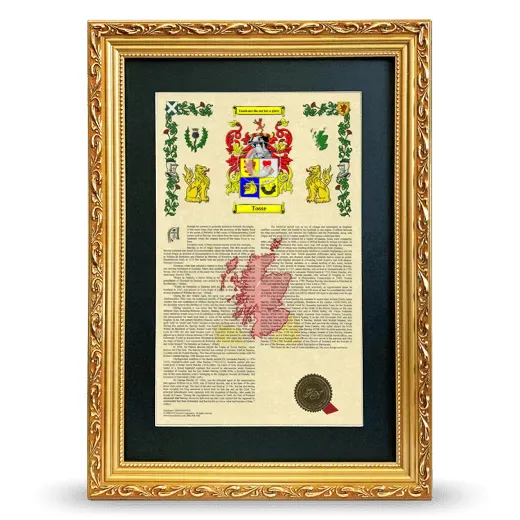 Tosse Deluxe Armorial Framed - Gold