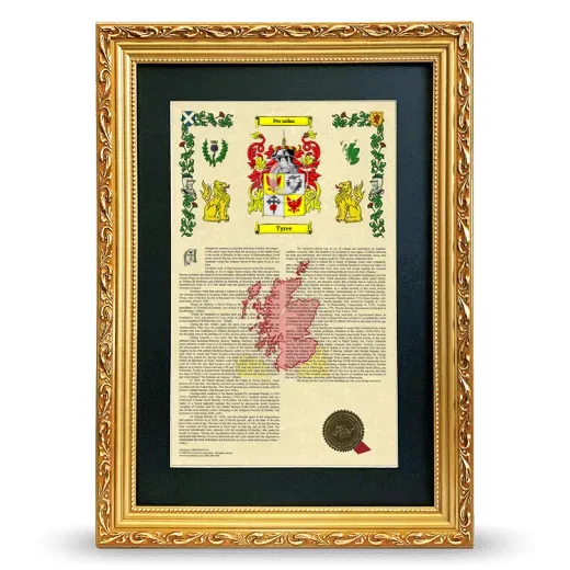 Tyree Deluxe Armorial Framed - Gold