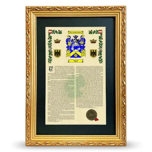 Vagel Deluxe Armorial Framed - Gold