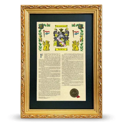 Van'de'ven Deluxe Armorial Framed - Gold