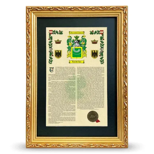 Van'der'laar Deluxe Armorial Framed - Gold