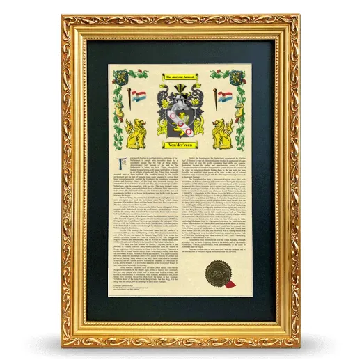 Van'der'veen Deluxe Armorial Framed - Gold