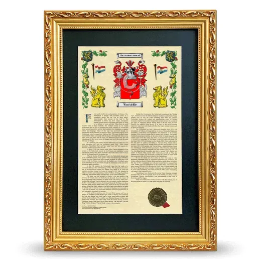 Van'sickle Deluxe Armorial Framed - Gold