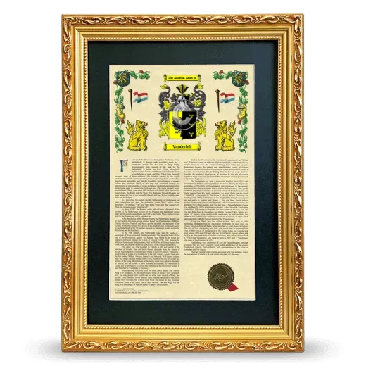 Vanderbilt Deluxe Armorial Framed - Gold