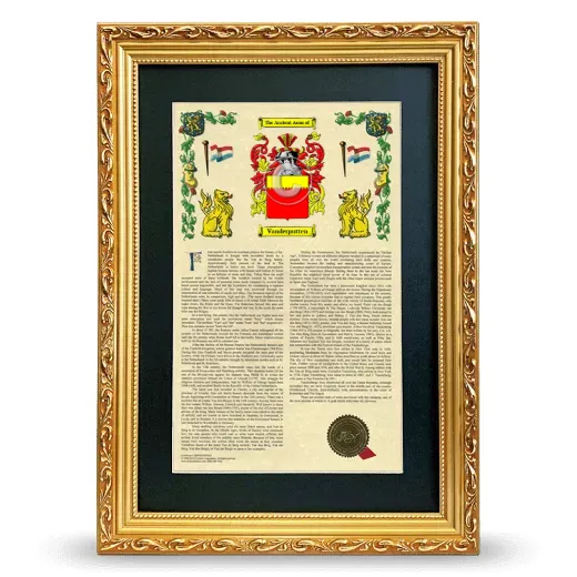 Vanderputten Deluxe Armorial Framed - Gold