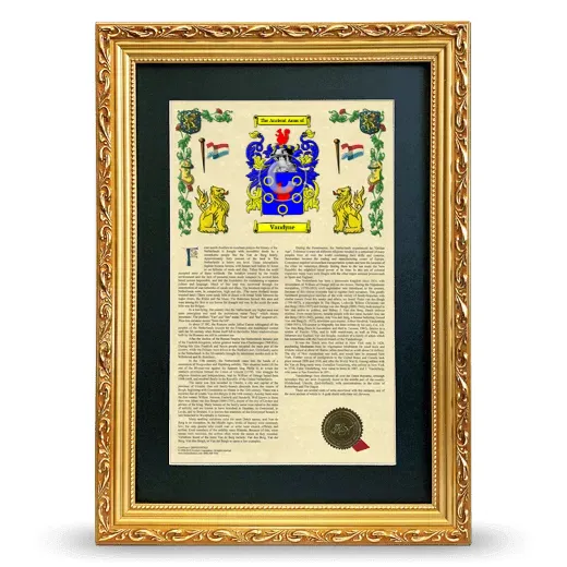 Vandyne Deluxe Armorial Framed - Gold
