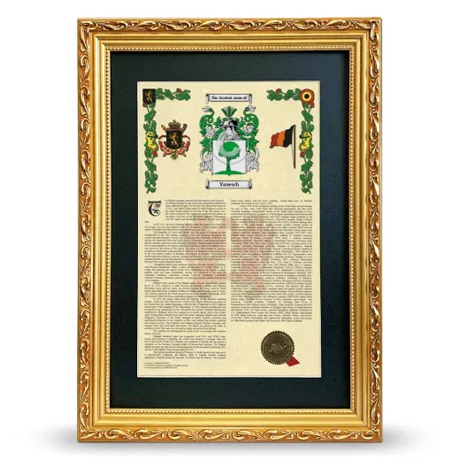 Vanesch Deluxe Armorial Framed - Gold