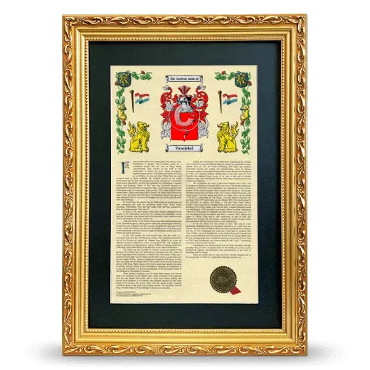 Vansickel Deluxe Armorial Framed - Gold