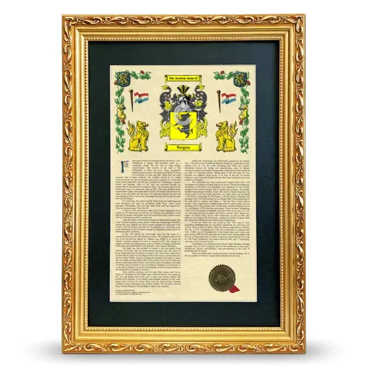 Vergen Deluxe Armorial Framed - Gold