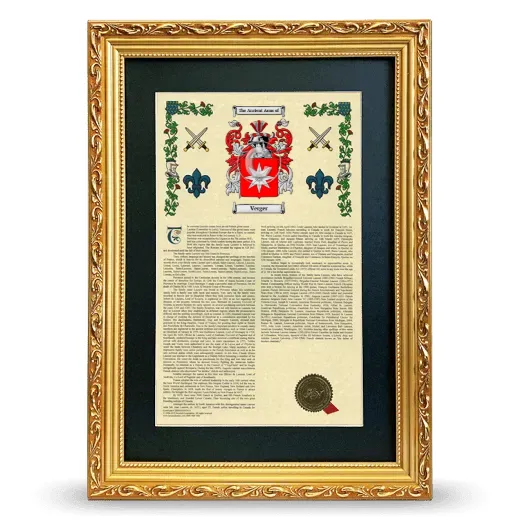 Verger Deluxe Armorial Framed - Gold