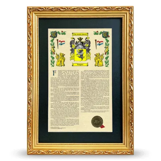 Vergers Deluxe Armorial Framed - Gold