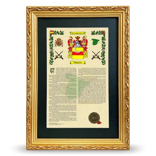 Vilagrassa Deluxe Armorial Framed - Gold