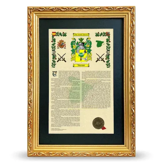 Vincente Deluxe Armorial Framed - Gold