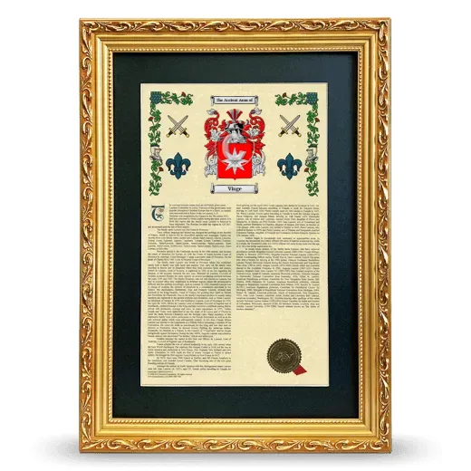 Vinge Deluxe Armorial Framed - Gold