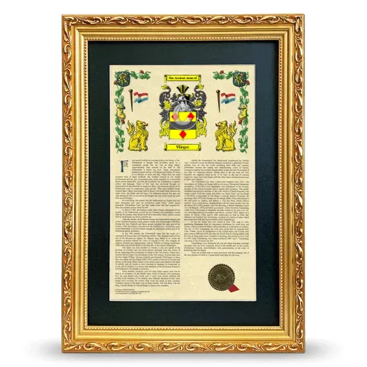 Vlieger Deluxe Armorial Framed - Gold