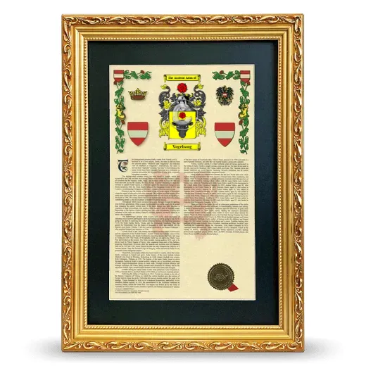 Vogelzang Deluxe Armorial Framed - Gold