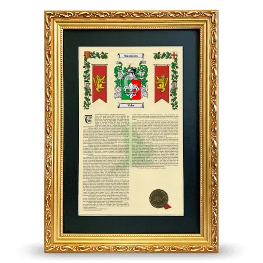 Voke Deluxe Armorial Framed - Gold